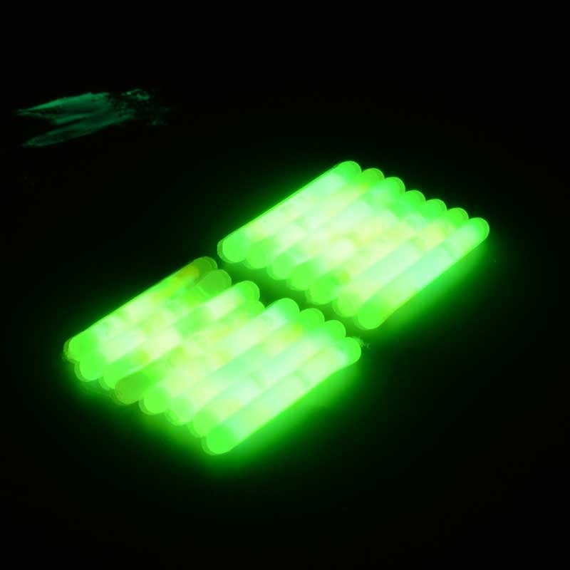 15Pcs Mini 4.5x36mm Fishing Fish Fluorescent Lightstick Light Night Float Rod 