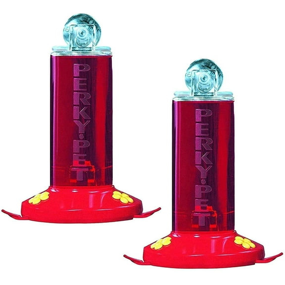 Perky-Pet Window Mount Hummingbird Feeder iridescent color 8 oz - 2 Pack