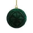 thumbnail image 2 of DAMAI 3Pcs 3.1 Inch Large Velvet Christmas Ball Ornaments, Vintage Christmas Plastic Ball Ornaments Flocked Christmas Tree Hanging Ornament for Xmas Party Wedding Home Decor (Green), 2 of 8