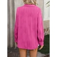 thumbnail image 4 of Spring And Summer Women's Wavy Texture Loose Fashion Shirt, 4 of 7