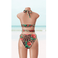 thumbnail image 5 of Meloria Swim and Fashion Leopard & Flower Printing Padded Halter-Neck Hollow Metal-Ring Connected Sexy Hot One-Piece Swimwear, 5 of 5