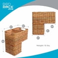 thumbnail image 2 of BIRDROCK HOME Stair Basket for Staircases – Wicker Woven Storage Bin with Cut Out Handles – Natural Brown Organizer Basket for Reducing Clutter – Large Rectangular Design – Versatile for Home, 2 of 5