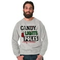thumbnail image 4 of Funny Christmas Candy Lights Poles Men's Crewneck Sweatshirt Brisco Brands S, 4 of 6