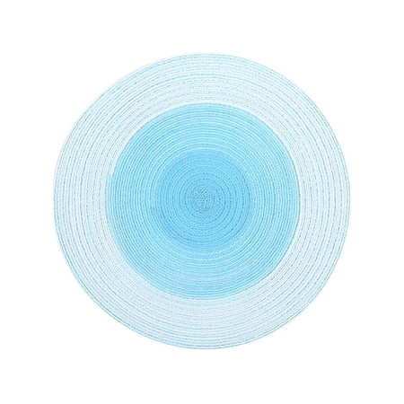 

Hesxuno Kitchen Placemat Coasters 30cm Cotton Yarn Ramie Gradient Table Heat Insulation Pad Household Western Place Mat Anti-scald Round Pad Table Placemats