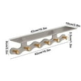 thumbnail image 2 of Oggfader Wall Mounted Entryway Hook Rack with Shelf - 6-Hook Alloy Wood Coat Hanger for Bathroom Kitchen Bedroom, Modern Decorative Wall Storage, 2 of 5