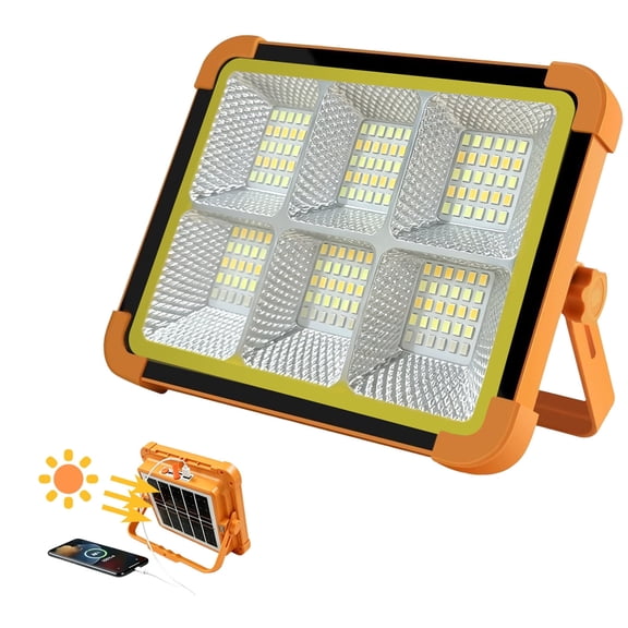 JUANGU Portable LED Work Light with Stand, Rechargeable Outdoor Flood Light for Hiking Camping Mechanic Repair
