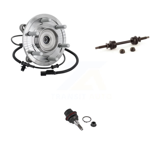 Transit Auto Front Hub Bearing Assembly Sway Bar Stabilizer Link kit and Suspension Lower Ball Joint Kit for Car 2017 Ford F-150 Raptor with 4WD K7T-111393