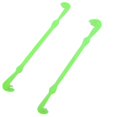 thumbnail image 2 of 2Pcs High Quality Plastic Hook Yellow/Green for Sea Fishing Hook Durable 15Cm, 2 of 6
