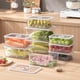 thumbnail image 4 of Cateissary Caja de drenaje de calidad alimentaria para verduras y frutas sellada para salas refrigeradas y de congelación de frescura Cocina y Comedor talla grande, 4 of 6