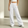 thumbnail image 2 of Liuinsasek Women's Winter Long Sweatpants Loose Wide Leg Pants Elastic Waistband and Pockets High Waisted Sweatpants, 2 of 10
