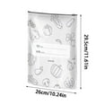 thumbnail image 2 of Pochettes de Rangement Alimentaires Réutilisables en Aluminium Durables Étanches avec Fermeture Éclair sous Vide et Étiquette pour Produits Frais Viande 10 Pcs, 2 of 3