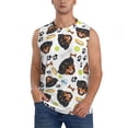 thumbnail image 2 of Lsque Rottweiler Print Men's Cotton Blend Sleeveless Muscle Shirts (S-3XL)- Moisture Wicking, Odor Protection, UPF 30+,Medium, 2 of 8
