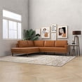 thumbnail image 5 of Harmon Pillow Back Genuine Leather Upholstered Left-Facing Sectional in Tan, 5 of 7