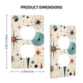 thumbnail image 2 of Duplex Light Switch Wall Plate 1-Gang Single Decorative Receptacle Outlet Covers - Star Retro Mid Century Vintage Atomic art, 2 of 5