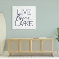 thumbnail image 2 of Stupell Live Love Lake Rustic Nautical Landscape Painting Gallery Wrapped Canvas Print Wall Art, 2 of 7