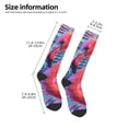thumbnail image 2 of Pofeuu Digital Flamingo Vibrant Art Print Stockings, Adult Running Hiking Socks for Youth and Adult, 2 of 6