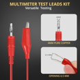 thumbnail image 3 of WWS-Multimeter Test Leads - 5 Pcs Clips Double Extrémité Alligator, Câble Fil Multimètre Flexible Cuivre 5 Couleurs (Prise Banane vers Clips Alligator Isolés), 3 of 4