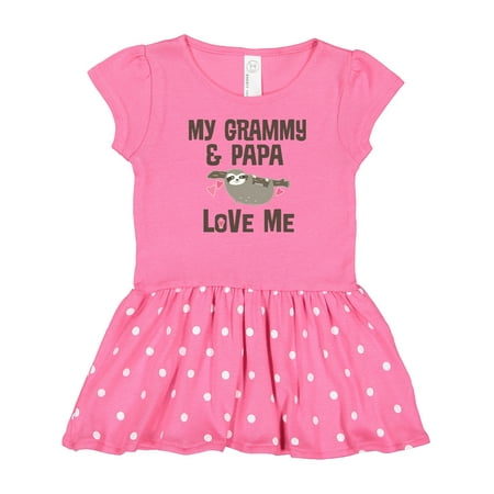 

Inktastic Grammy and Papa Love Me Gift Baby Girl Dress