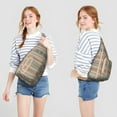 thumbnail image 4 of Hippie Boho Sling Backpack – Crossbody Chest Bag, Lightweight, Floral Retro Style, 4 of 4
