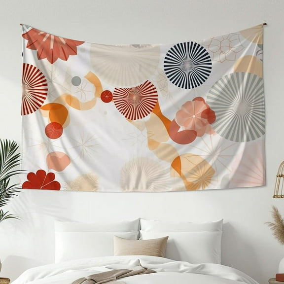 Boho Style Tapestry, Color Block Printed Wall Hanging Tapestry, Bedroom Living Room Dormitory Decoration, Home Decoration