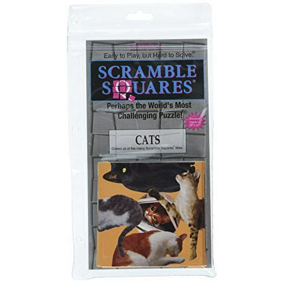 B Dazzle Cat Scramble Squares 9 Piece Puzzle