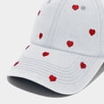 thumbnail image 5 of Women's Baseball Cap, Embroidered Heart Denim Trucker Hat, Adjustable Retro Vintage Style Cap for Women, Casual Outdoor Sun Hat for Daily Wear​-Light Blue, 5 of 7