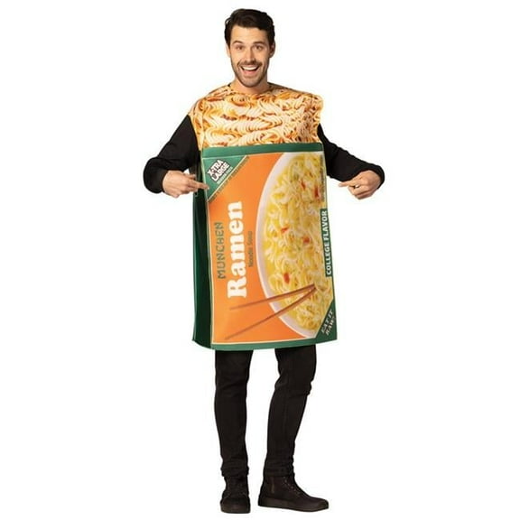 Rasta Imposta Adult Ramen Noodles Costume - Size One Size Fits Most - Orange