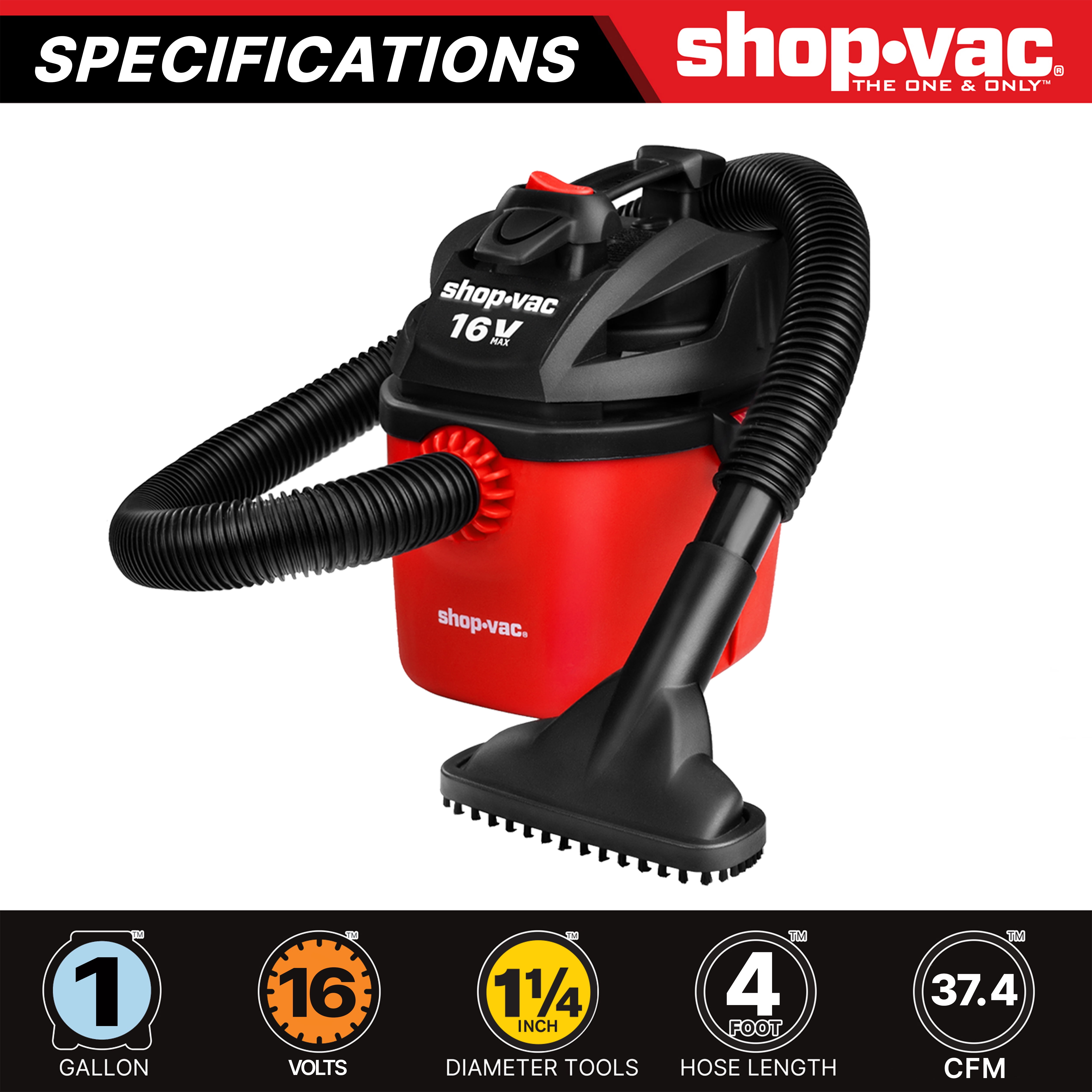 Shop-Vac Cordless 1G Lithium Ion Wet Dry Vac