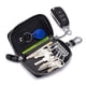 thumbnail image 4 of Estuche para llaves de cuero Estuche para llaves de coche con doble cremallera Cartera para llavero para hombres y mujeres (negro), 4 of 5