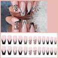 thumbnail image 4 of Uñas postizas, uñas postizas a presión, cobertura total, uñas tipo ataúd para mujeres y niñas (3 cajas, 24 piezas cada una) 1097, 4 of 6