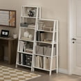 thumbnail image 2 of GMNIU Lane Ladder Book Shelf, 6-Tier Ladder Shelf, Open Design Bookshelf, Display Storage Bookcase, 14.8" x 23.6" x 66.2", Living Room, Home Office, White, 2 of 6