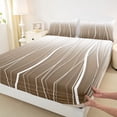 thumbnail image 4 of jejeloiu Modern Gradient Geometric Full Size Sheets For Girls,Abstract Stripe Bed Sheets For Kids,4-Piece, 4 of 6