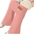 thumbnail image 7 of HAiming Fleece Lined Flare Leggings for Women Wide Leg High Waisted Casual Dress Workout Pants Fall Winter Warm Clothes, 7 of 7