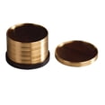 thumbnail image 3 of 6 posavasos de madera para taza de café, prácticos posavasos para bebidas, regalos, protección de mesa, multiusos para oficina, casa de té, comedor Negro, 3 of 8