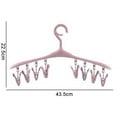 thumbnail image 1 of Billuyoard Percha de plástico para ropa, percha para abrigos, almacenamiento de ropa, percha de secado con 8 Clips Almacenamiento y organización del hogar Billuyoard HA022750-00, 1 of 6