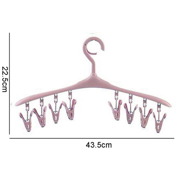 Billuyoard Percha de plástico para ropa, percha para abrigos, almacenamiento de ropa, percha de secado con 8 Clips Almacenamiento y organización del hogar Billuyoard HA022750-00