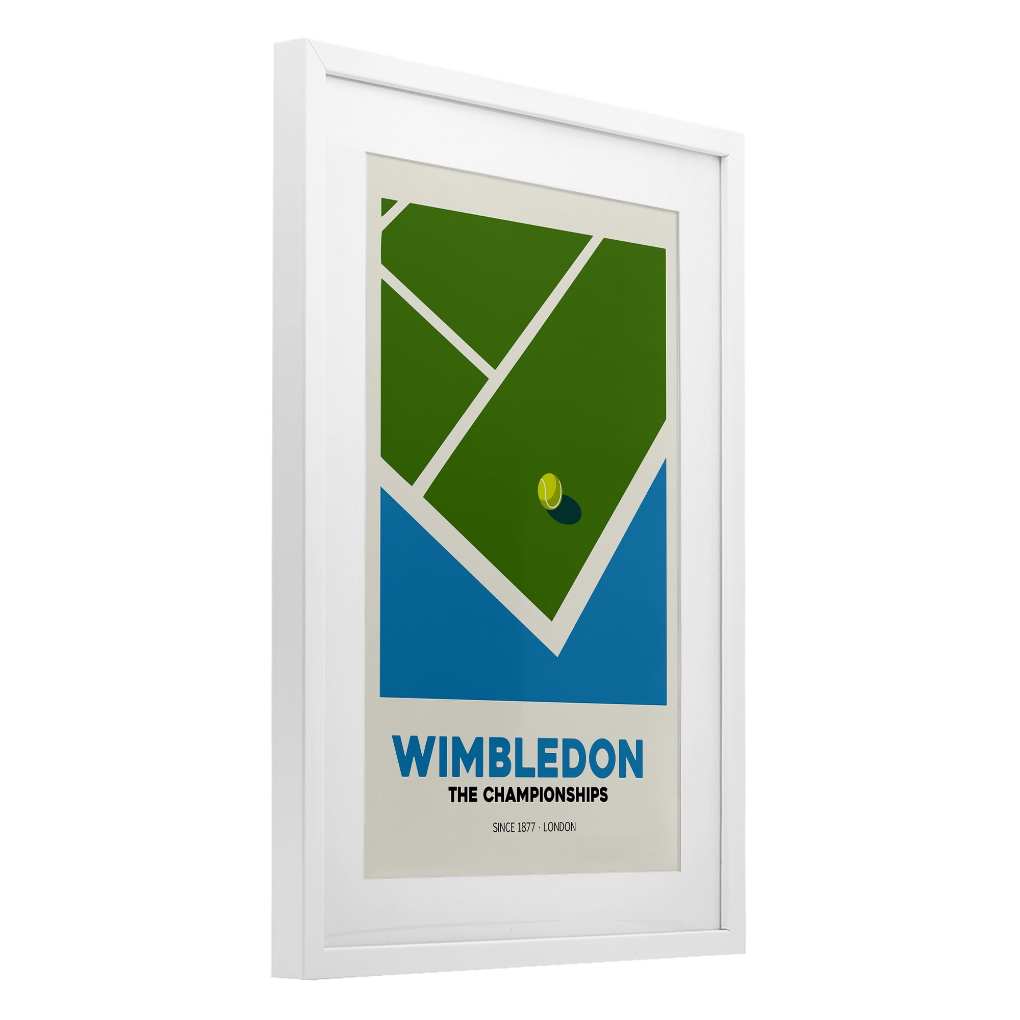 Stupell Industries Wimbledon Tennis Court White Framed Print Under Glass, design by Andreas Magnusson
