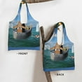 thumbnail image 6 of Wukai Two Brave Cats Are Floating On The Sea Iceberg Sturdy and Stylish Reusable Canvas Tote Bag: Eco-Friendly, Heavy-Duty Grocery Shopping Bag with Reinforced Handles, 6 of 7