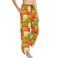 thumbnail image 2 of Uemuo Cartoon Pumpkins Pattern Women's Wide Leg Palazzo Lounge Pants with Pockets Light Weight Loose Comfy Casual Pajama Pants-XX-Large, 2 of 9