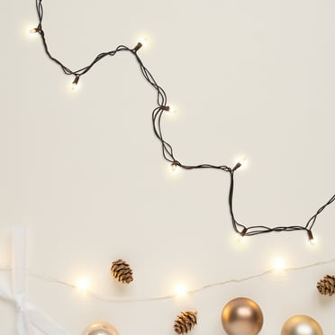 Northlight Mini Incandescent Christmas Lights - Clear - 4' Brown Wire - 10ct