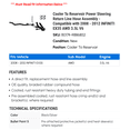 thumbnail image 2 of Cooler To Reservoir Power Steering Return Line Hose Assembly - Compatible with 2008 - 2012 INFINITI EX35 AWD 3.5L V6 2009 2010 2011, 2 of 2