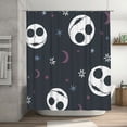 thumbnail image 5 of Goofa The Nightmare Before Christmas Pattern Shower Curtain - Fancy Bathroom Shower Curtain Sets - Waterproof Shower Curtain with Hooks with 12 Plastic Hooks 72x72 Inches, 5 of 5