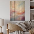 thumbnail image 2 of Designart "modern Pink And Blue Clouds" Romantic Landscape Print on Natural Pine Wood, 2 of 5