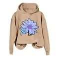 thumbnail image 3 of Women's And Winter Fashionable Cancer Purple Flower Print Hooded Sweatshirt Womens Zippe Hoodies Knitted Hoodie Sweater for Women Hoodies Women Plain Women Thin Sweatshirt Zip Sweatshirt Jackets Women, 3 of 3