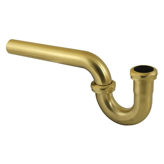 Kingston Brass CC1187 1-1/4" P-Trap without Flange, 12-7/8" Length, 18 Gauge, Brushed Brass