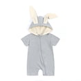 thumbnail image 2 of YTDSCS Newborn Baby Boys Girls Summer Jumpsuit Cotton Cute Zipper Romper Pajamas Infant Hoodie Onesie Bodysuit 0-18M, 2 of 9