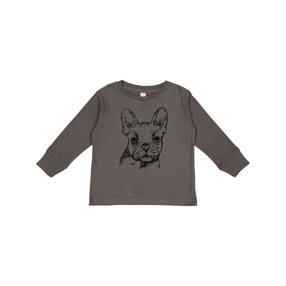 Inktastic French Bulldog Portrait Boys or Girls Long Sleeve Toddler T-Shirt