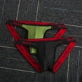 thumbnail image 4 of USNSM Mens Thongs Underwear, Jockstrap G-String Briefs Bulge Pouch Nightclubs Expose Buttocks Without T-Shaped Bottoms Green XL, 4 of 5