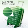 thumbnail image 4 of Ktaxon Valise 24 Pouces avec Roues Pivotantes Rigides, Valise Style TSA Enregistrée-Moyenne, Dégradé Vert, 4 of 13