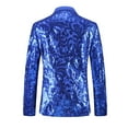 thumbnail image 5 of Handshe Men's Formal Blazer, Solid Color with Sequins and Pockets, Single Button Slim Fit for Wedding and Business Wears, 5 of 9